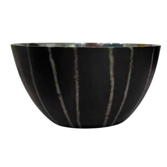 Michael Aram Studio Nur Bowl Black Etched Stainles 4.5 African Collection - Picture 1 of 3